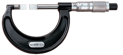 #486P-5 - 4 - 5'' Measuring Range - .001 Graduation - Ratchet Thimble - High Speed Steel Face - Blade Micrometer - Exact Tooling