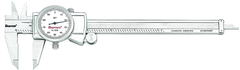 #3202-6 -  0 - 6" Stainless Steel Dial Caliper with .001" Graduation - Exact Tooling