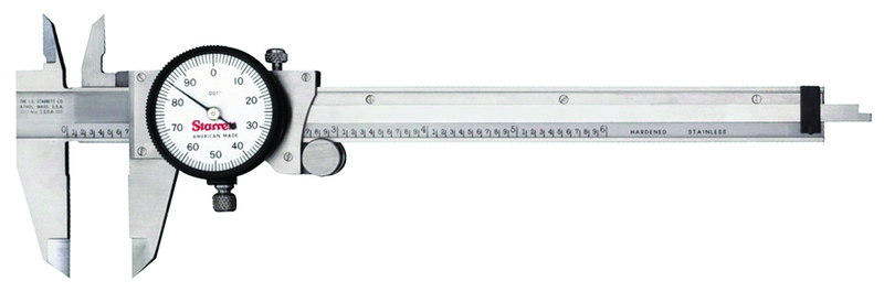 #120A-6 - 0 - 6'' Measuring Range (.001 Grad.) - Dial Caliper - Exact Tooling