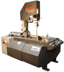 Mark III 18 x 22 Capacity Vertical Production Bandsaw with 3° Forward Canted Column; 60° Miter Capability; Variable Speed (50 TO 450SFPM); 24 x 33" Work Table; 5HP; 3PH 480V - Exact Tooling