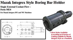 Mazak Integrex Style Boring Bar Holder (Single External Coolant Flow Ð Form ME4) - Part #: CNC86 M54.6050 - Exact Tooling
