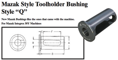 Mazak Style "Q" Toolholder Bushing  - (OD: 50mm x ID: 1") - Part #: CNC 86-70QM 1" - Exact Tooling