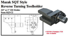 Mazak SQT Stye Reverse Turning Toolholder (3/4Ó or 1Ó OD Holder Form SQT-C2) - Part #: SQT32.2825 - Exact Tooling