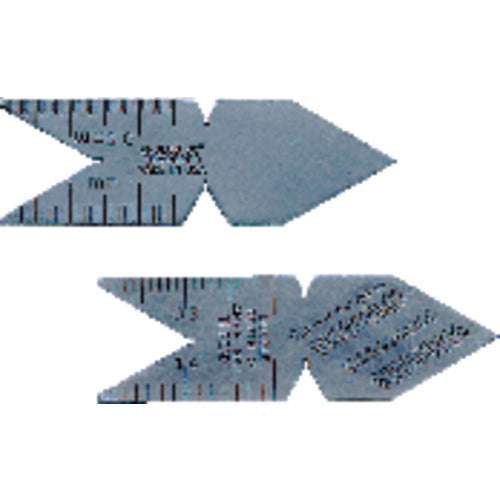 Center Gage - Model 52–505–001 - USA Standard 60°–14ths, 20ths, 24ths, 32nds Graduation - Exact Tooling