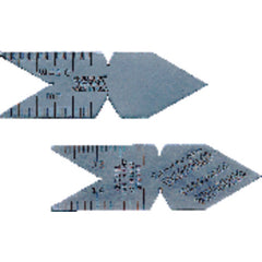Center Gage - Model 52–505–001 - USA Standard 60°–14ths, 20ths, 24ths, 32nds Graduation - Exact Tooling