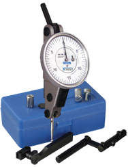 .060 Range - .0005 Graduation - Horizontal Dial Test Indicator w/ Accessories - Exact Tooling