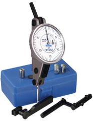 .060 Range - .0005 Graduation - Horizontal Dial Test Indicator w/ Accessories - Exact Tooling