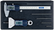Kit: 6"/150mm Poly-Cal Caliper and Xtra-Value Depth Gage - Xtra Value Depth Gage & Poly Cal Kit - Exact Tooling