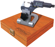 Kit Contains: 0-1" IP54 Fluid Resistant Electronic Micrometer (54-860-001); Compact Folding Micrometer Stand (52-247-005); 2 Ball Attachments; Wooden Case - Micrometer Inspection Set - Exact Tooling