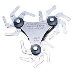 Model 52–485–020–24 Leaves–0.25 mm to 6.0 mm Pitch - Screw Pitch Gage - Exact Tooling