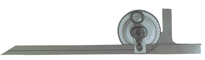 #496G - 12'' Blade Size - Universal Bevel Protractor - Exact Tooling