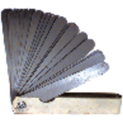 Tapered Thickness Gage - 26 Leaf-0.0015″ to 0.025″ Range - Exact Tooling