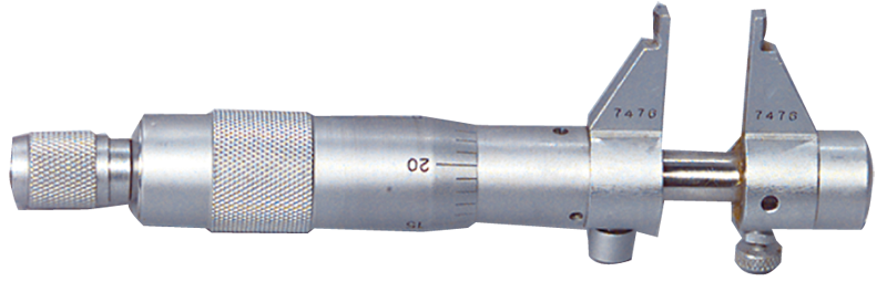 1 - 2'' Measuring Range - .001 Graduation - Ratchet Thimble - Hardened & Ground Face - Inside Micrometer - Exact Tooling