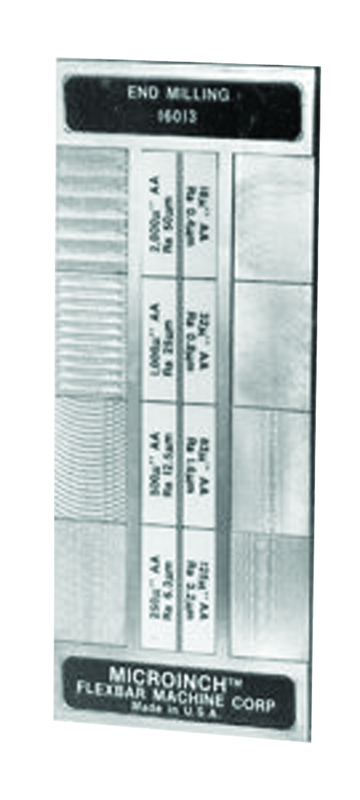 #16016 - 8 Specimans for Checking Planing or Shaping Roughness Results - Microinch Comparator Plate - Exact Tooling