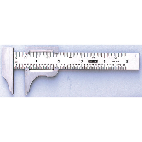 ‎729 Slide Caliper - 0-4″ Measuring Range - (16ths / 32nds Graduation) - Exact Tooling