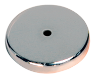 Low Profile Cup Magnet - 2-1/32'' Diameter Round; 47.5 lbs Holding Capacity - Exact Tooling