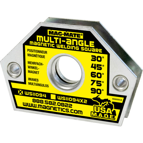 Magnetic Welding Square - 10 Angle-3 3/8″ × 1/2″ × 2 9/16″-23 lbs Holding Capacity - Exact Tooling