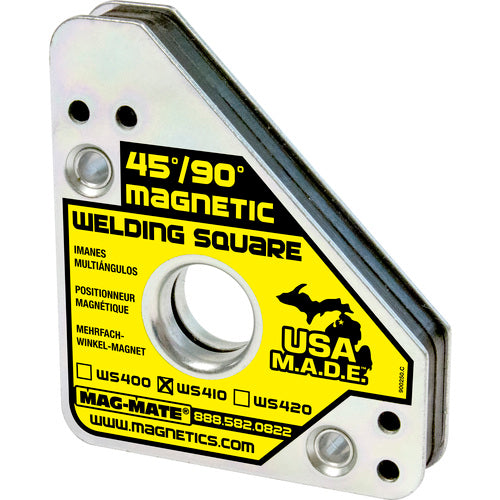 Magnetic Welding Square - Adjustable - 6 1/8″ × 5/8″ × 3 3/8″-110 lbs Holding Capacity - Exact Tooling