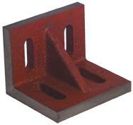 4-1/2 x 3-1/2 x 3" - Machined Webbed (Closed) End Slotted Angle Plate - Exact Tooling