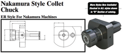 Nakamura Style Collet Chuck (ER Style For Nakamura Machines) - Part #: NK53.3032 - Exact Tooling