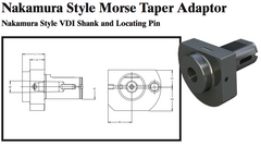 Nakamura Style Morse Taper Adaptor (Nakamura Style VDI Shank and Locating Pin) - Part #: NK71.5040 - Exact Tooling