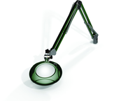 Green-Lite® 5" Racing Green Round LED Magnifier; 43" Reach; Table Edge Clamp - Exact Tooling