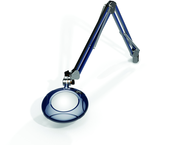 Green-Lite® 5" Spectra Blue Round LED Magnifier; 43" Reach; Table Edge Clamp - Exact Tooling