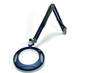 Green-Lite® 7-1/2" Spectra Blue Round LED Magnifier; 43" Reach; Table Edge Clamp - Exact Tooling