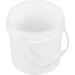 White Open Head Pail Plastic Hand 1 Gal - Exact Tooling