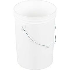 White Open Head Pail Steel Hand 6 Gal - Exact Tooling