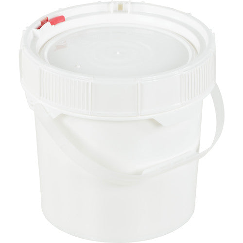 Screw Top Pail & Lid-White 3.5 Gallon - Exact Tooling