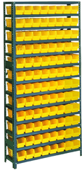 36 x 18 x 48'' (96 Bins Included) - Small Parts Bin Storage Shelving Unit - Exact Tooling