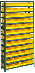 36 x 12 x 75'' (48 Bins Included) - Small Parts Bin Storage Shelving Unit - Exact Tooling