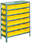 36 x 12 x 48'' (24 Bins Included) - Small Parts Bin Storage Shelving Unit - Exact Tooling