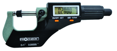 IP40 Electronic Micrometer - 1-2"/50.8mm Range - .00005"/.001mm Resolution - Output S4 Connector - Exact Tooling