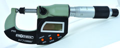 IP65 Electronic Micrometer - 0-1"/24.4mm Range - .00005"/.001mm Resolution - Output S4 Connector (Not IP) - Exact Tooling