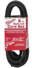 #48-76-4008 - Fits: Most Milwaukee 3-Wire Quik-Lok Cord Sets @ 8' - Replacement Cord - Exact Tooling