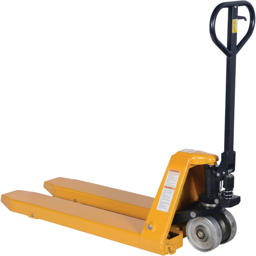 Pallet Truck 10K lb Cap 22.75 × 45.25 Yel - Exact Tooling