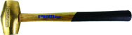 PRM Pro 10 lb. Brass Hammer with 32" Wood Handle - Exact Tooling