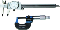 0-1" Outside Micrometer And 0-6" Dial Caliper in Case - Exact Tooling