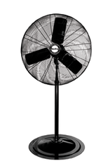 30" Oscillating Pedestal Fan (90° oscillation); 3-speed; 1/4 HP; 120V - Exact Tooling