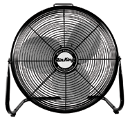 18" Floor Fan Roll-About Stand; 3-speed; 1/6 HP; 120V - Exact Tooling