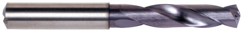 19.00 Dia. - 131.00 OALTiAlN Coated-Carbide-Short Length High Performance Drill-Coolant Fed - Exact Tooling