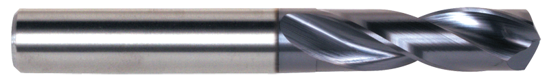 27/64 Dia. - 102mm OAL-TiAlN Coated-Carbide-Short Length High Performance Drill - Exact Tooling