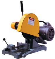 Abrasive Cut-Off Saw-Floor Swivel Vise - #K10S-1; Takes 10" x 5/8 Hole Wheel (Not Included); 3HP; 1PH Motor - Exact Tooling