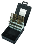 60 Pc. #1 - #60 Wire Gage Cobalt Bronze Oxide Jobber Drill Set - Exact Tooling