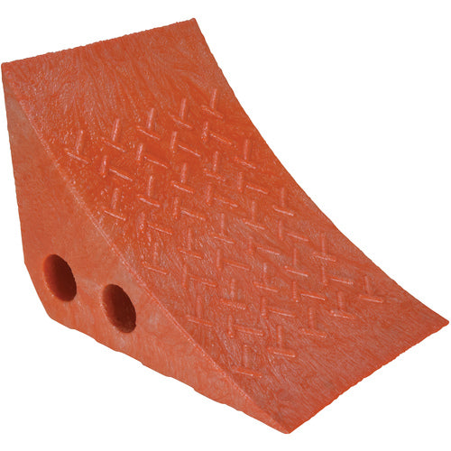 Recycled Orange Plastic Wheel Chock - Exact Tooling