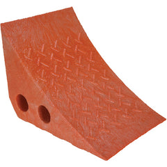 Recycled Orange Plastic Wheel Chock - Exact Tooling