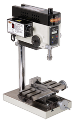 Mill Drill - 1JT Spindle - 3-1/2 x 8'' Table Size - 1/5HP; 1PH; 110V Motor - Exact Tooling