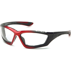 Accurist Clear Anti-Fog Lens Red/Black Frame Safety Glasses - Exact Tooling